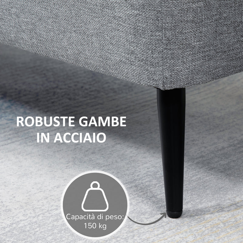 Panca Contenitore 101x38,5x44,5 cm in Tessuto Effetto Velluto Grigio –  acquista su Giordano Shop