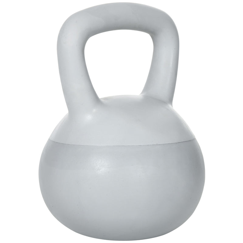 Kettlebell per Allenamento 8 Kg in PVC e Sabbia Metallica Grigio-1