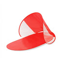 Stuoia da Spiaggia 139x66x58 cm Struttura Pop Up con Parasole Tessuto Impermeabile Rosso-3