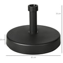 Base per Ombrellone da Giardino Ø45x33 cm Palo 24-48 mm  in Plastica Nero-3