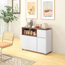 Credenza Moderna 105x39x83 cm in Legno Bianco-2