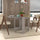 Tavolo Pieghevole Salvaspazio 130x76x73,4 cm in MDF Artemio Light Mocha