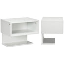 Set 2 Comodini Sospesi 40x29,5x33,5 cm in MDF Bianchi-7