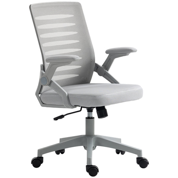 sconto Sedia da Ufficio Ergonomica con Altezza Regolabile e Braccioli Sollevabili   Grigio