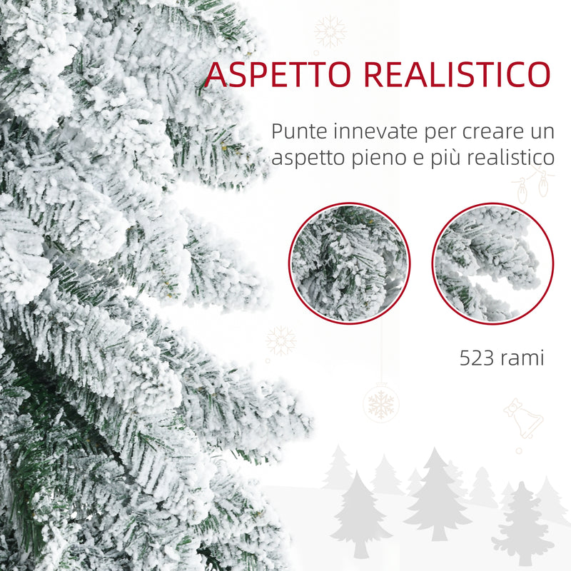 Albero di Natale Artificiale Innevato 180 cm 523 Rami Verde-5