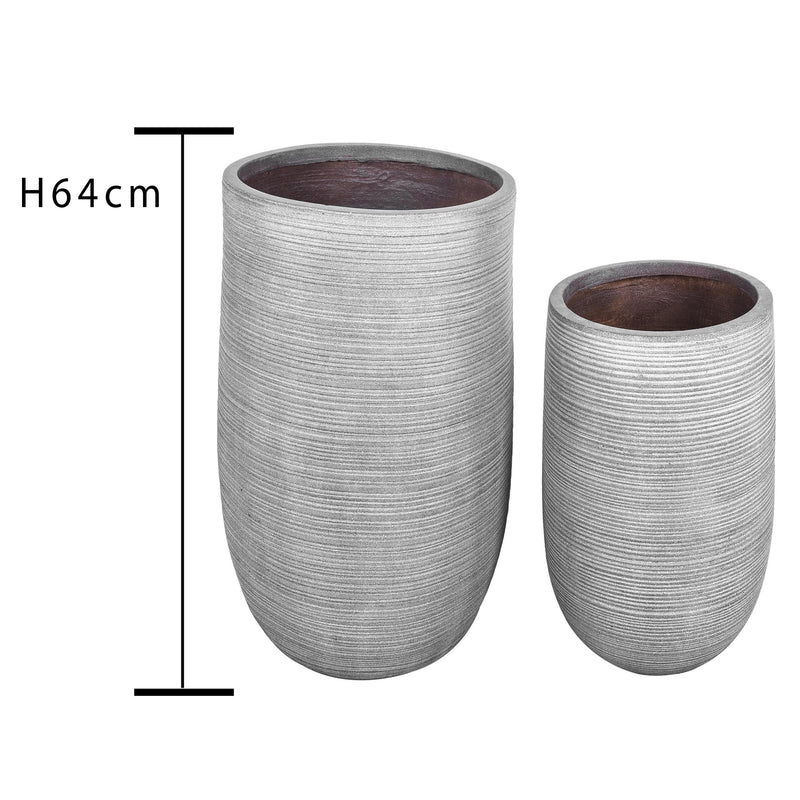 Set 2 Vaso Stripe Alto Misure 395x64 cm-2