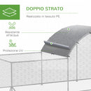 Pollaio Gabbia per Galline da Esterno 660x190x195 cm in Acciaio Zincato Grigio Argento-6