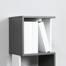 Libreria Moderna Salvaspazio a 5 Ripiani 33x28x161 cm in Legno Grigio e Bianco-8