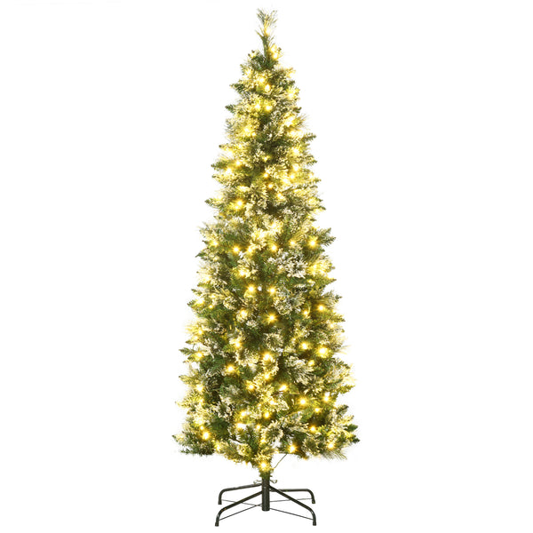 Albero di Natale Artificiale Innevato 180 cm 618 Rami 240 Luci LED Verde online