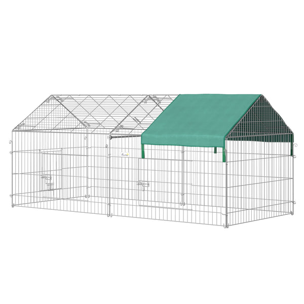 Recinto Recinzione per Animali Domestici 220x103x103 cm con Copertura in Acciaio sconto