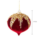 Set 4 Onion Velvet con Strass Ø10 cm Oro-2