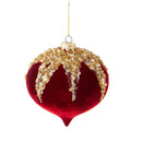 Set 4 Onion Velvet con Strass Ø10 cm Oro-1