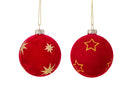 Set 6 Palline Decorative per Albero di Natale Velluto Ø8 cm -1