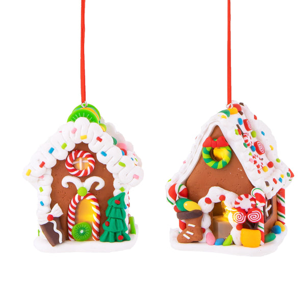 Set 2 Casette Ginger Bread con Led H9,5 cm sconto