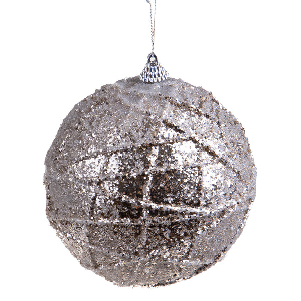 prezzo Set 6 Palline Decorative per Albero di Natale Decorata Ø12 cm Champagne