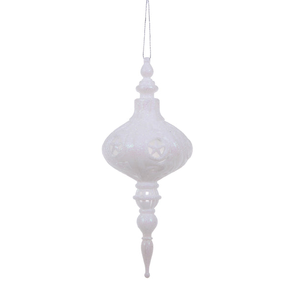 prezzo Set 12 Palline Decorative per Albero di Natale con Punta H19,8 cm Bianco