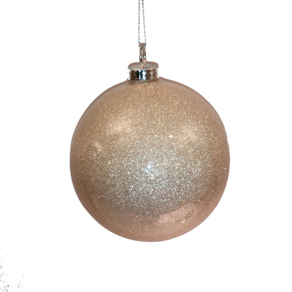 sconto Set 16 Palline Decorative per Albero di Natale con Glitter Ø8 cm Champagne