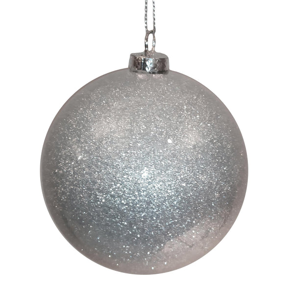 online Set 16 Palline Decorative per Albero di Natale con Glitter Ø8 cm Silver