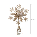 Set 2 Puntale Fiocco Neve 30,5 cm Oro-2