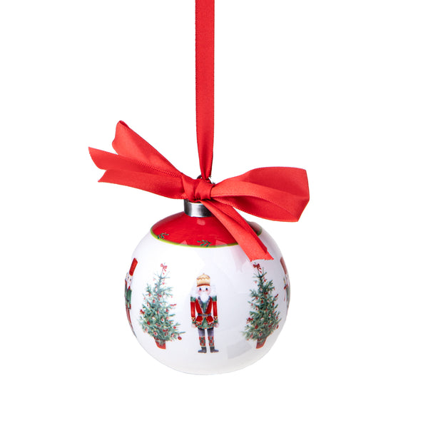 acquista Set 4 Palline Decorative per Albero di Natale con Decori Natale 10 cm