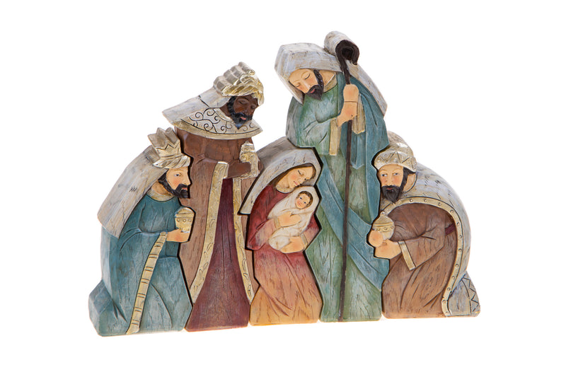 Natività 5 Personaggi H16.5 cm in Resina-4