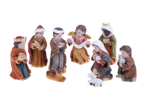 sconto Natività 10 Pz H12 cm in Resina