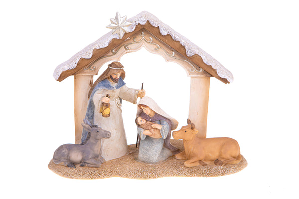 online Natività con Animali H18 cm in Resina