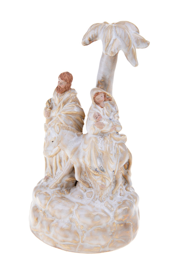 acquista Natività Carillon con Asinello 23 cm in Porcellana