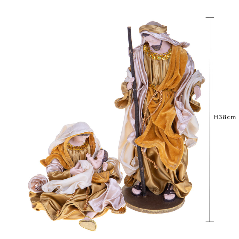 Natività 2 Personaggi H38 cm in Resina-2