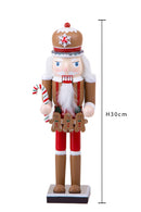 Set 2 Schiaccianoci di Natale Candy H30 cm in Legno-3