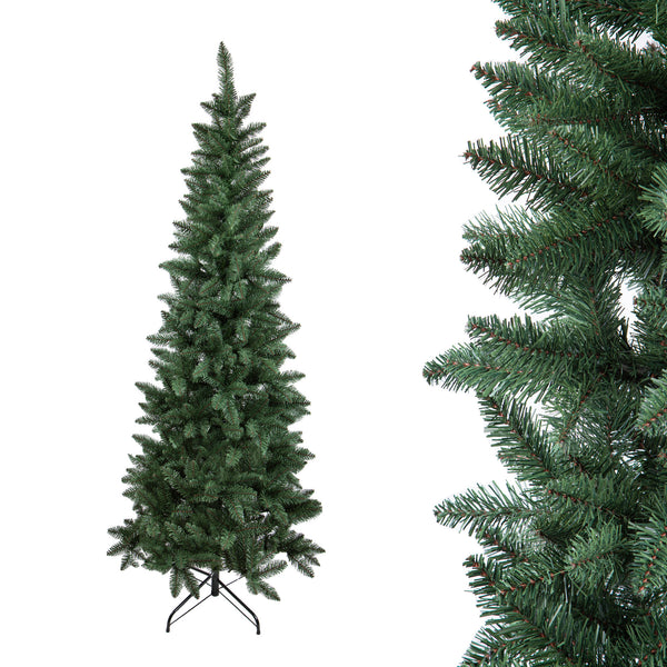 Albero di Natale Artificiale H210 cm Abete Douglas Slim 669 Tips Verde sconto