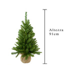 Mini Albero di Natale Artificiale Abete H91 cm con Sacco 154 Tips Verde-2