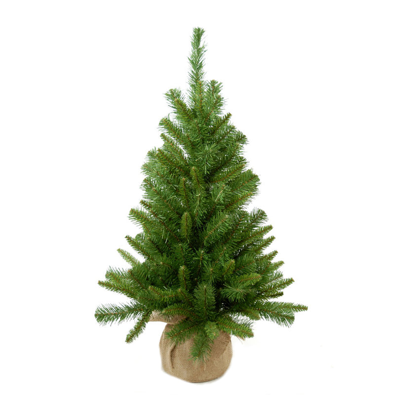 Mini Albero di Natale Artificiale Abete H91 cm con Sacco 154 Tips Verde-1