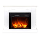 Camino Elettrico da Pavimento 85x110x27 cm Effetto Fiamma 1500W Madeira & Lorance-5