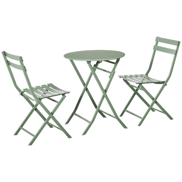 Set Tavolino e 2 Sedie Pieghevoli da Giardino   Verde acquista