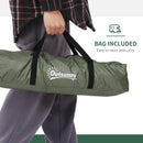 Tenda da Campeggio 2 Posti  206x152x110 cm con Porta a Cerniera Zanzariera e Finestre a Rete Verde-6